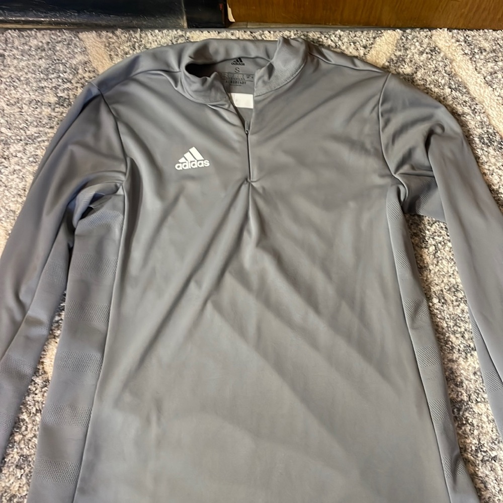 Adidas Grey Long sleeve Quarter Zip